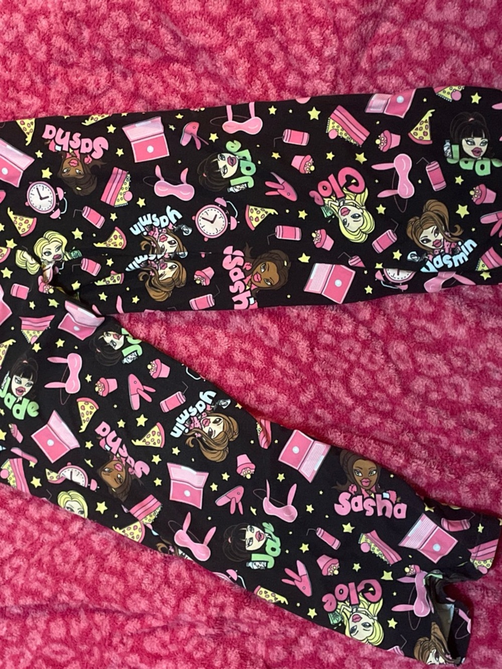 Black Graphic Bratz Pajama pants